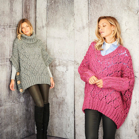 Stylecraft Pattern 9807: Poncho & Sweater