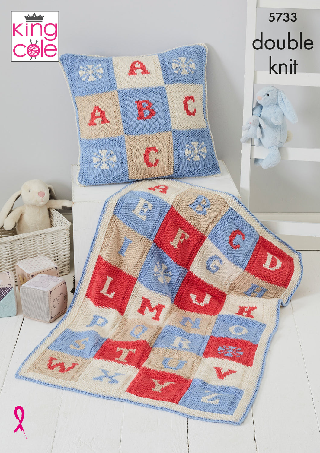 King Cole Pattern 5733: Baby Blanket and cushion