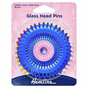 Glass head pins