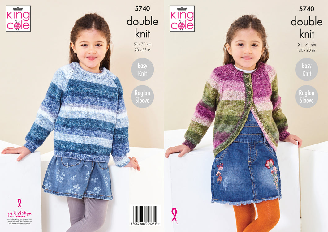 King Cole Pattern 574p: Sweater & Cardigan