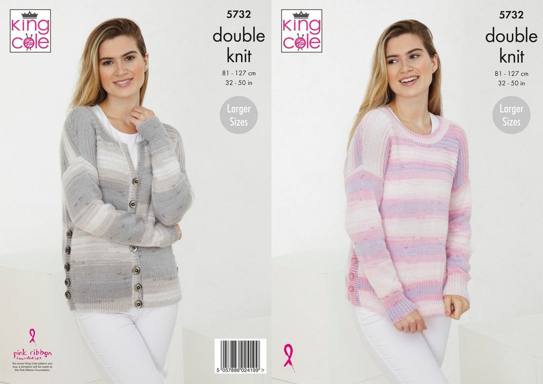King Cole Pattern 5653: Sweater & Cardigan