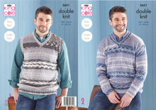 Load image into Gallery viewer, King Cole Pattern 5651: Men’s Sweater &amp; Tank Top
