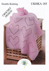 UKHKA 185: Crochet Heart Blanket & Booties