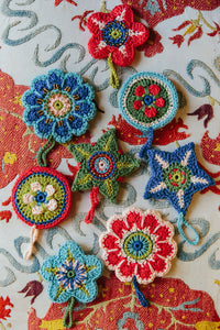 Janie Crow Christmas Patterns: Crocheted Beaded Decorations