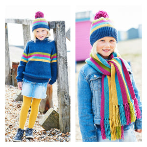 Stylecraft Pattern 9705: sweater, hat & scarf