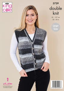 King Cole Pattern 5739: Cardigan & Waistcoat