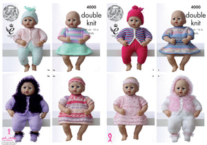 King Cole Pattern 4000: Dolls Clothes