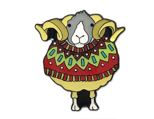 Sheep in Sweaters Enamel Pin