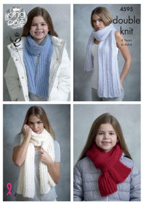 King Cole Pattern 4595: Shawls and Scarves