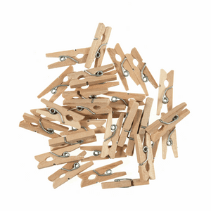 Wooden Pegs for Crafting, Natural, 25x3mm